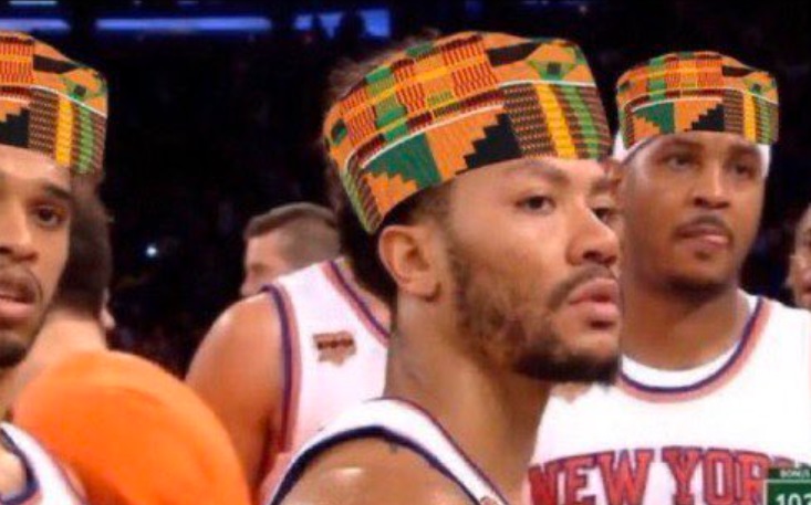 PHOTO Derrick Rose Wearing An Indian Hat Out In Public