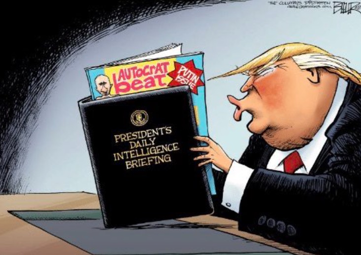 PHOTO Donald Trump Reading Autocrat Beat And Putin In His Daily Briefing Meme