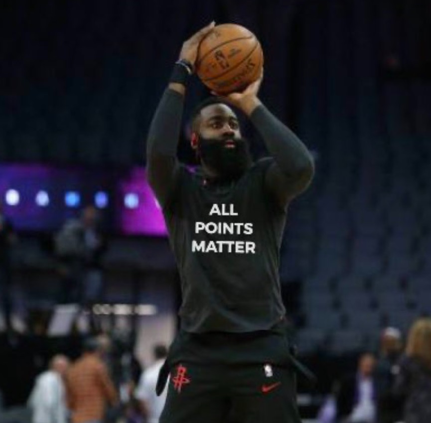 PHOTO James Harden Wearing An All Points Matter T-Shirt