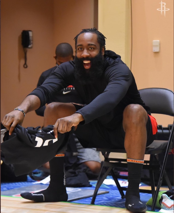 PHOTO James Harden Wearing Blue Lives Matter Sweatshirt