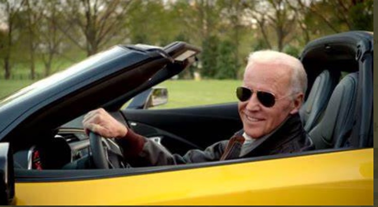 PHOTO Joe Biden Spotted Driving In A Yellow Convertible Ferrari