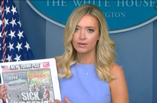 PHOTO Kayleigh McEnany Holding A Copy Of The New York Post