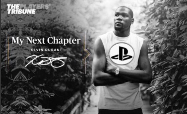 PHOTO Kevin Durant Announcing His Decision To Join Xbox Live And Forgo Career With Nets