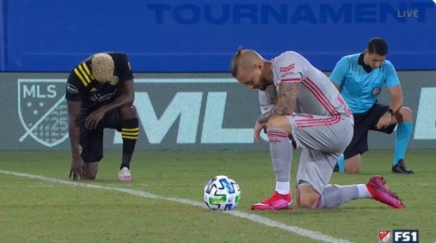 PHOTO MLS Soccer Players Taking A Knee For Black Lives Matter