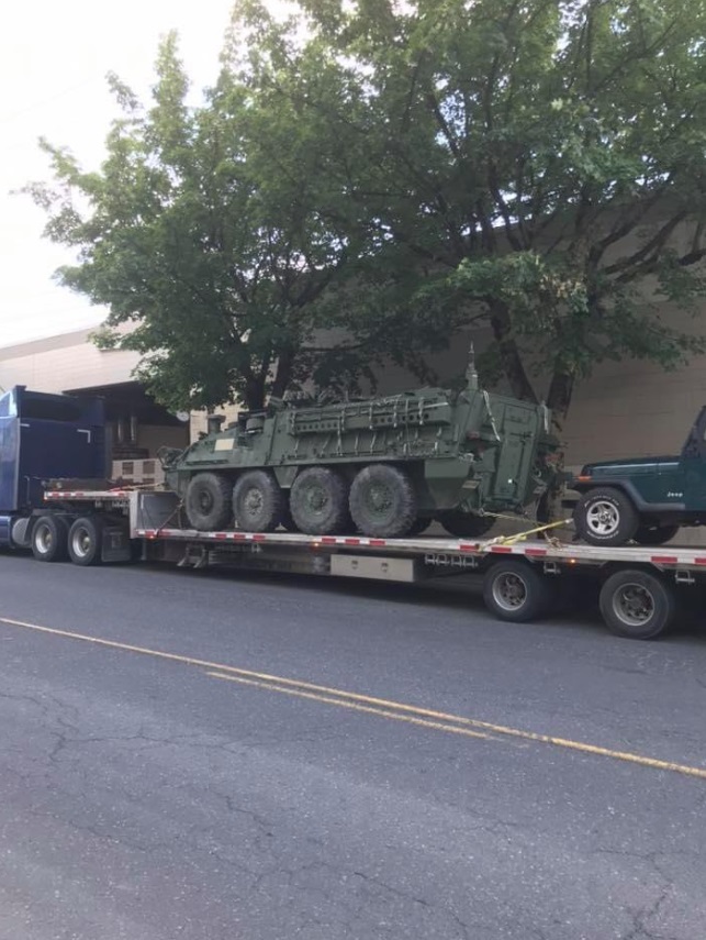 PHOTO Military Vehicle Hauled In Near Portland Bureau Of Transportation