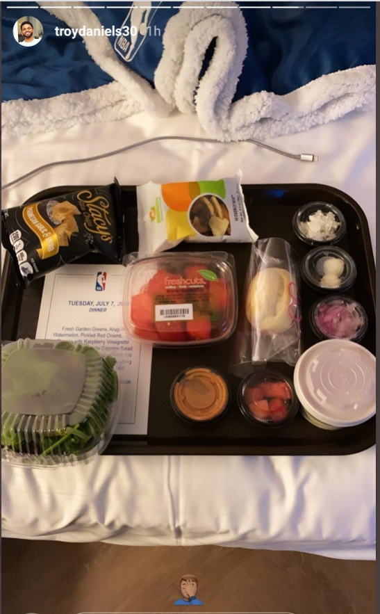 PHOTO NBA Players Food In Orlando Is Basically Just Vegetables And Lettuce