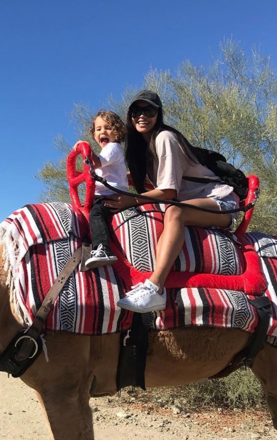 PHOTO Naya Rivera Riding A Horse With Her Son