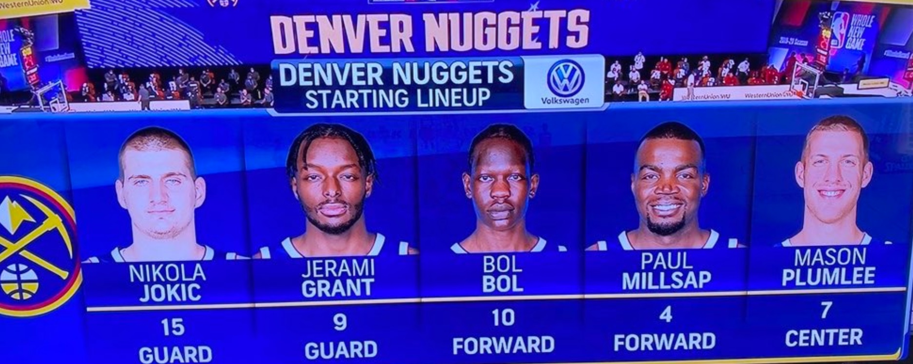 PHOTO Nikoa Jokic Listed As Starting Point Guard For Nuggets Scrimmage