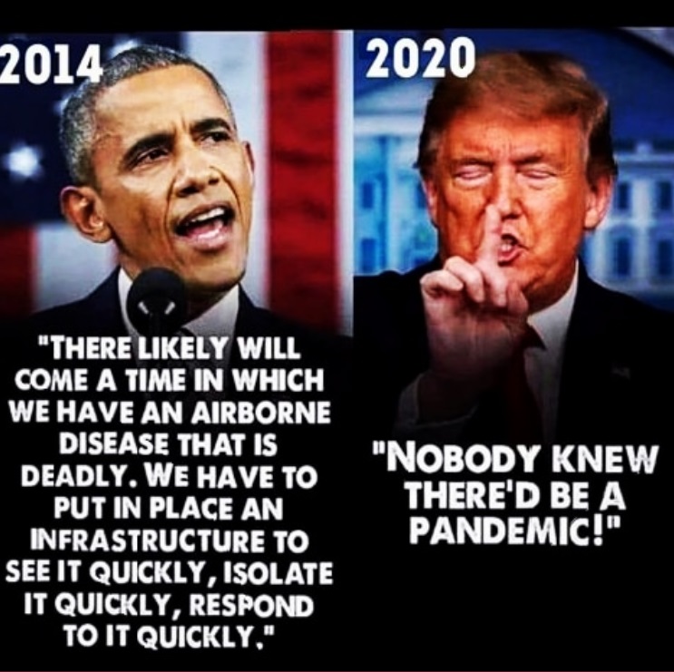 PHOTO Nobody Knew There Would Be A Pandemic Donald Trump Obama Meme