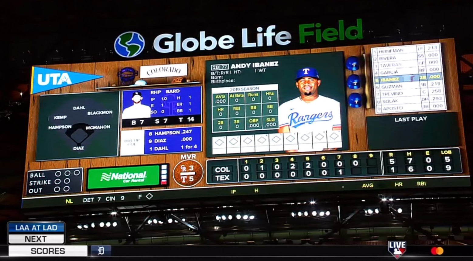 PHOTO Rangers Videoboard At Globe Life Field Is Gigantic