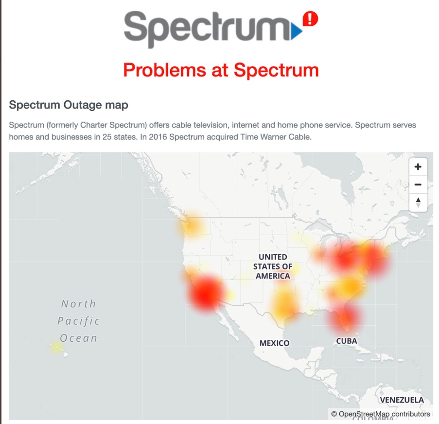 PHOTO Spectrum Internet Is Down Nationwide Including Hawaii