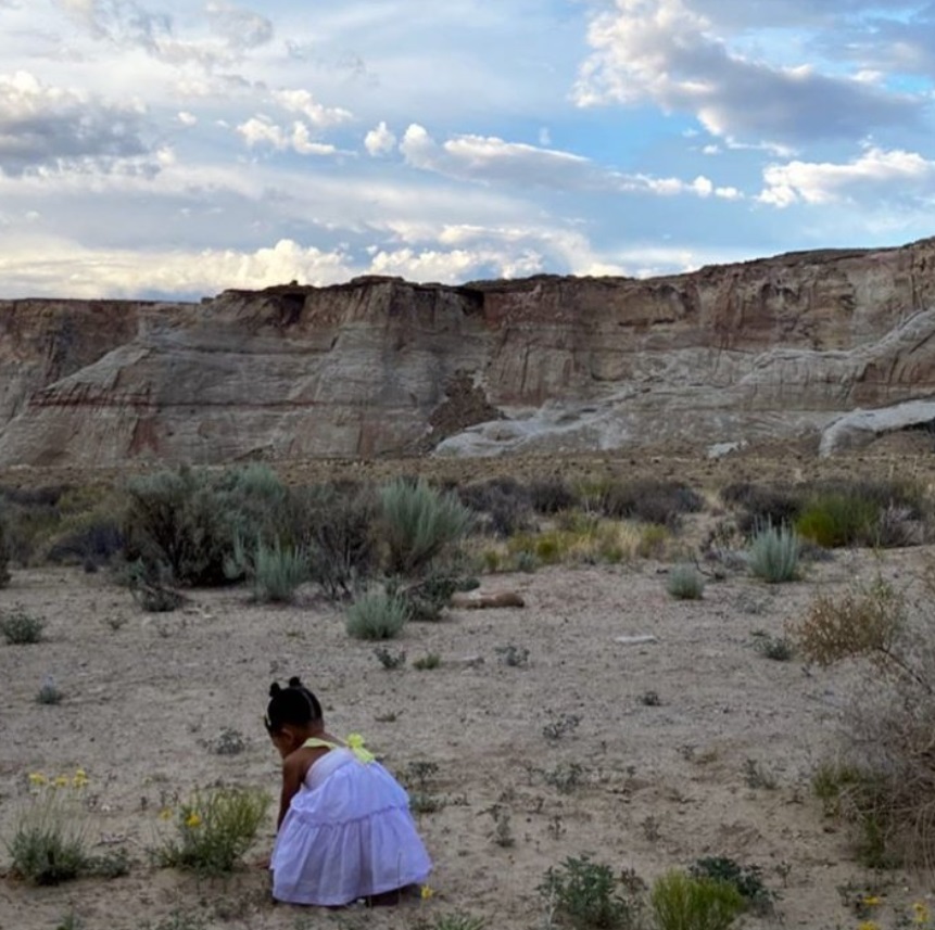 PHOTO Stormi Playing Around In The Desert