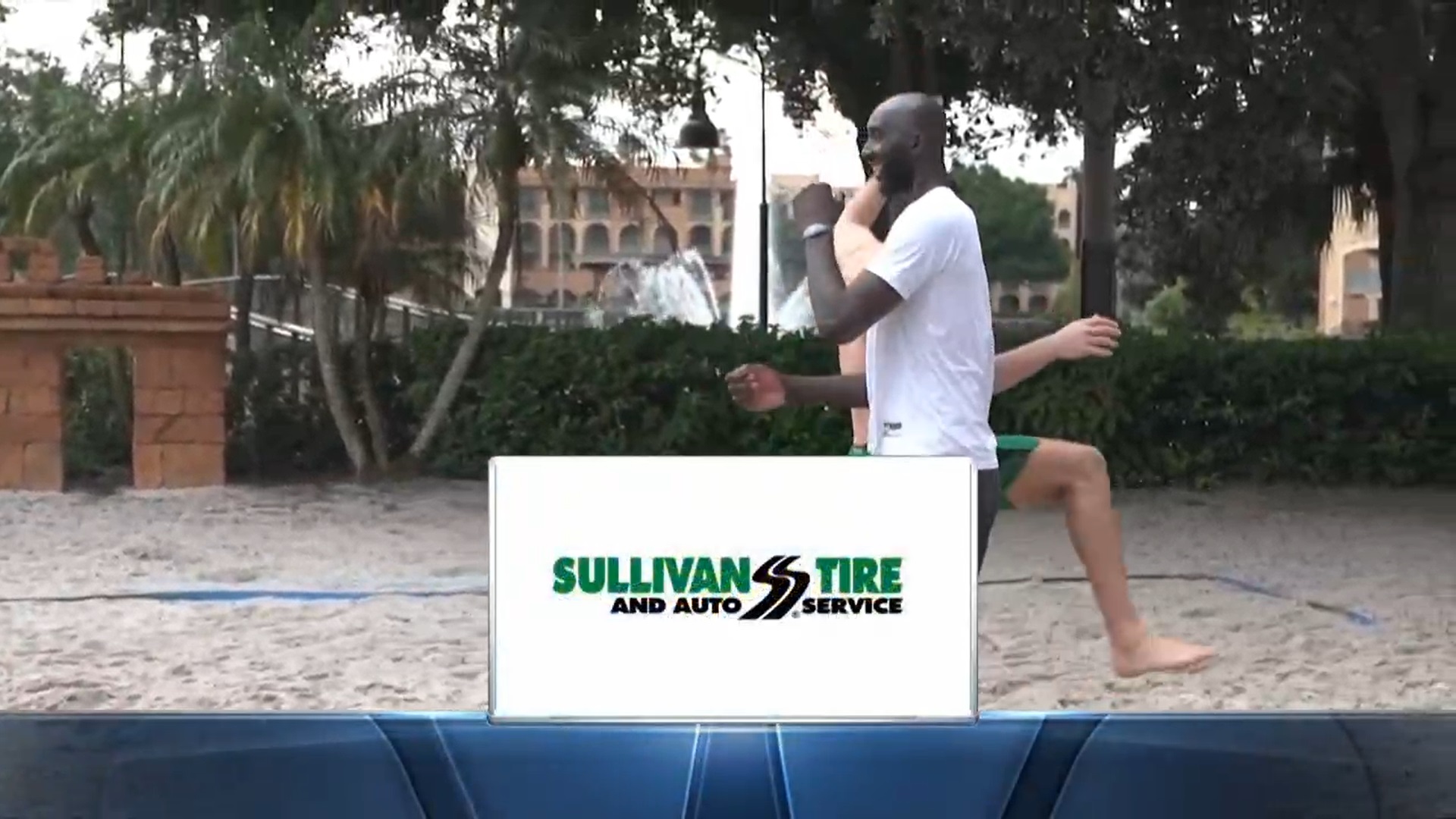 PHOTO Tacko Fall Playing Beach Volleyball In Orlando Bubble