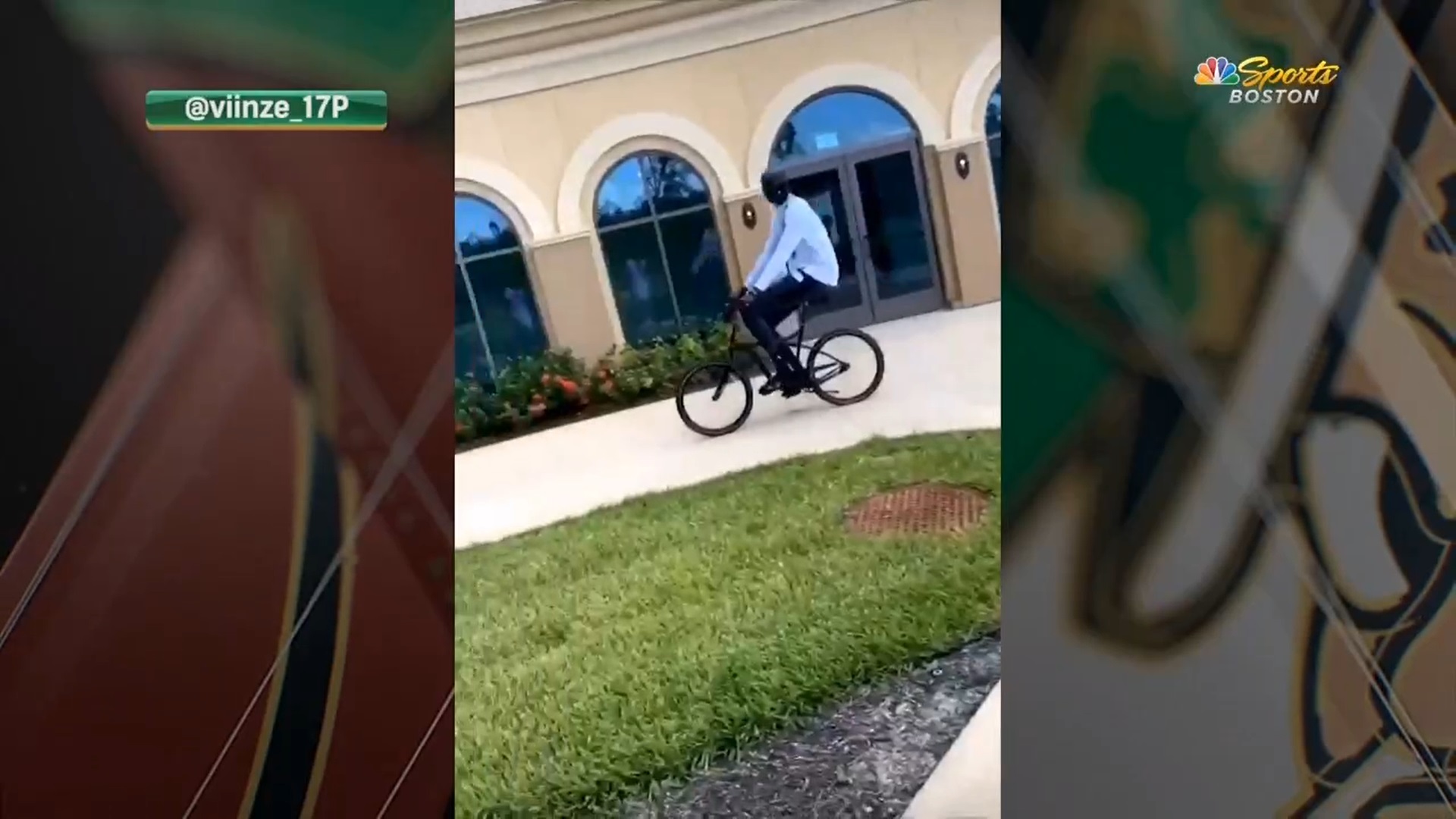 PHOTO Tacko Fall Riding A Bike In Orlando Bubble