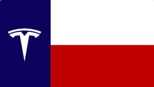 PHOTO Tesla Texas Flag