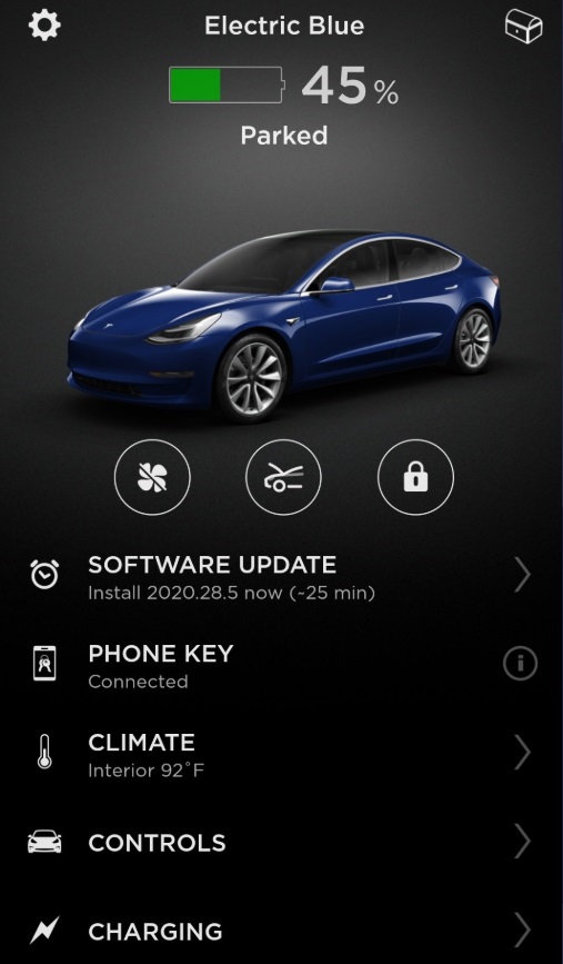PHOTO Tesla's New Software Update Takes 25 Minutes To Download