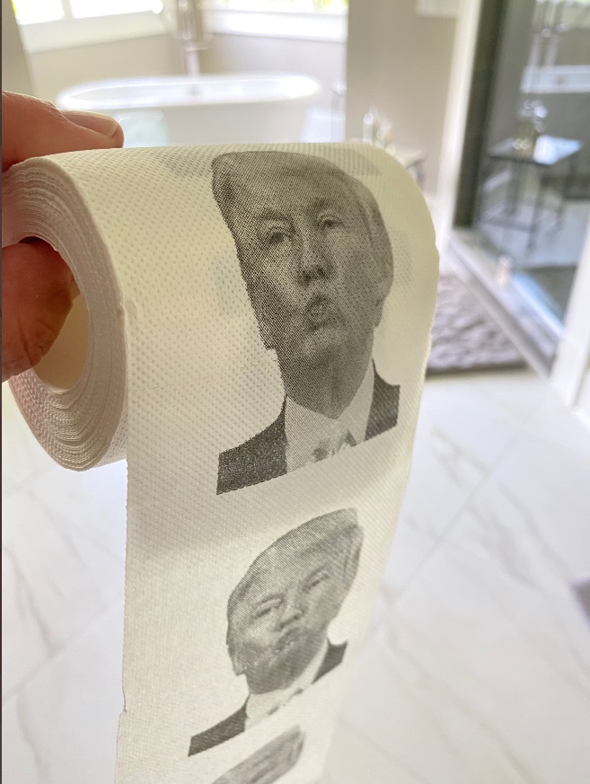 PHOTO Toilet Paper With Donald Trump's Face On It