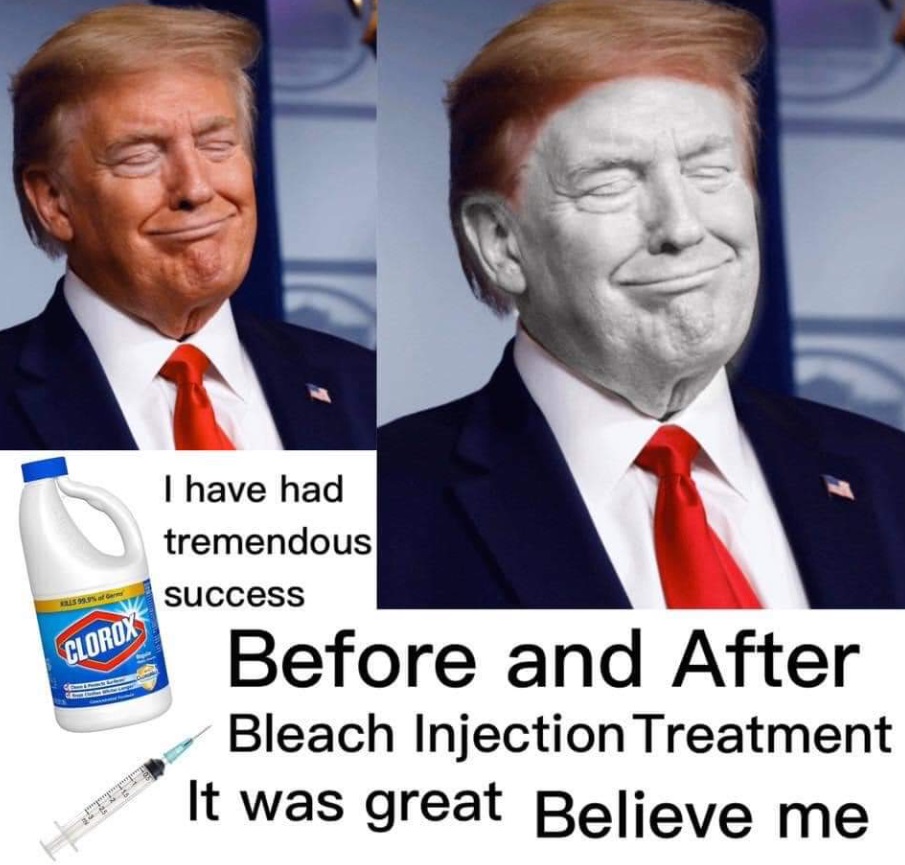 PHOTO What Donald Trump's Face Looks Like After It Was Treated With Bleach