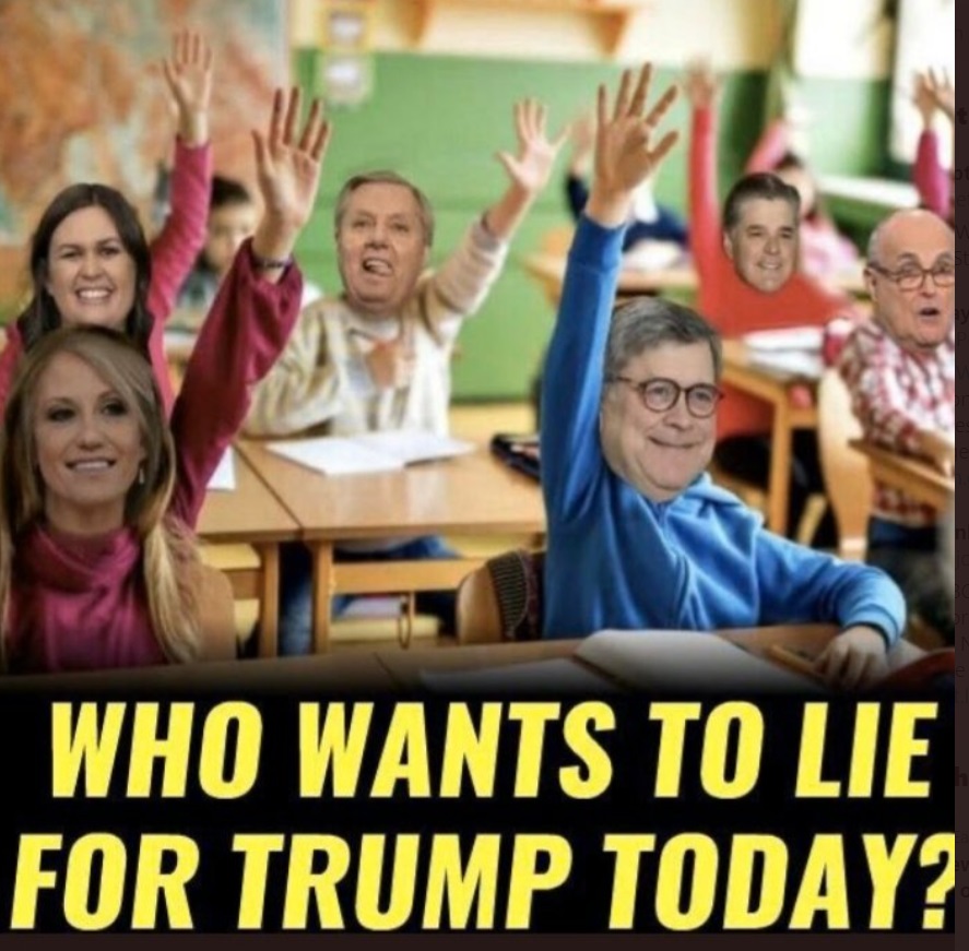 PHOTO Who Wants To Lie For Trump Today Meme