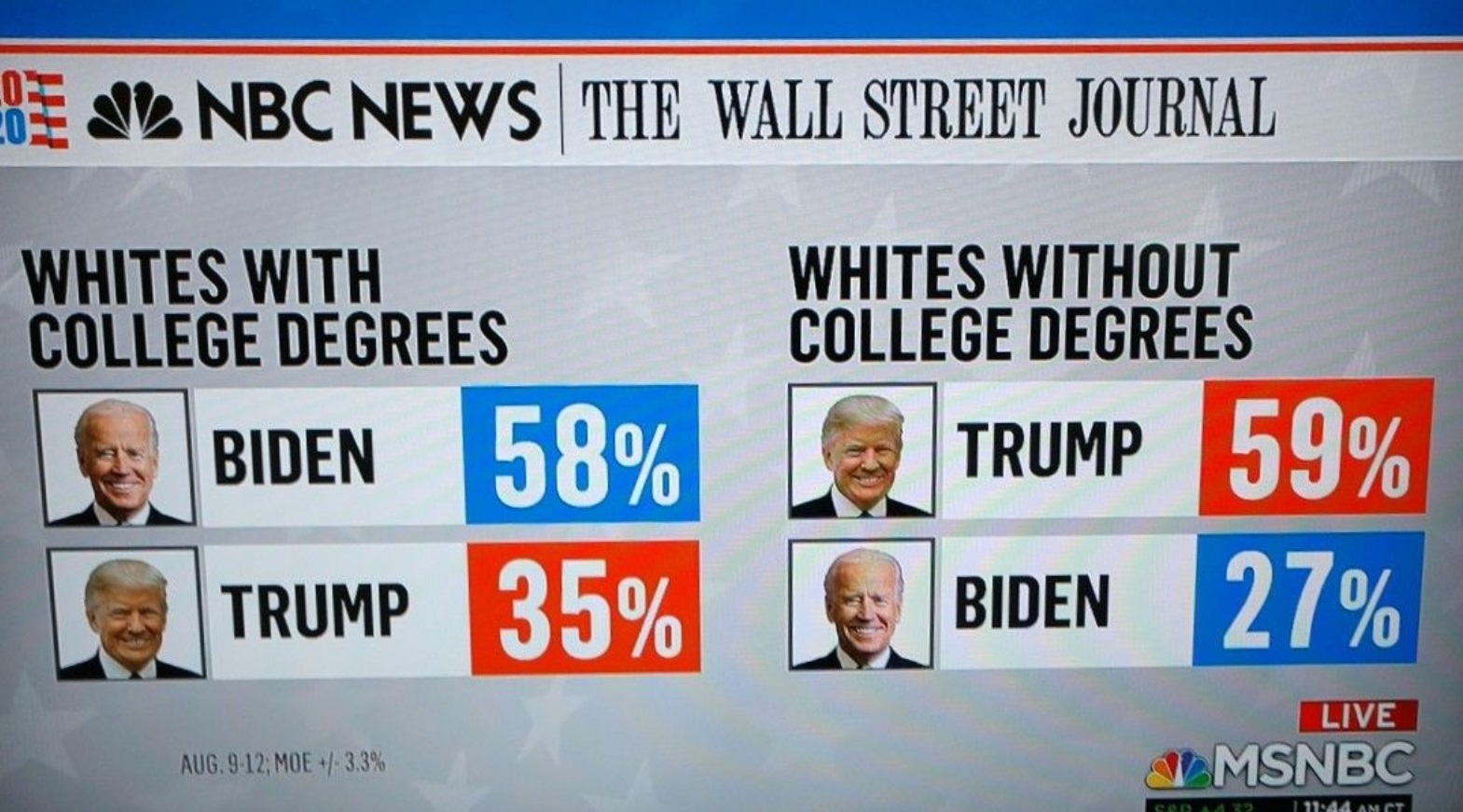 PHOTO 59% Of Dumb White People Are Voting For Trump In 2020