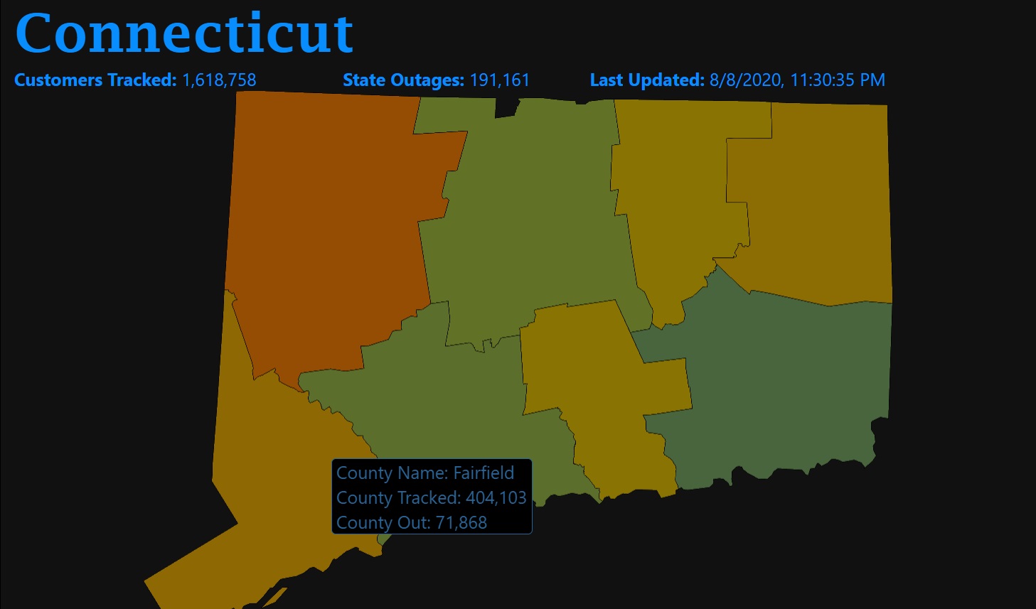 PHOTO 71K Without Power In Fairfield County CT