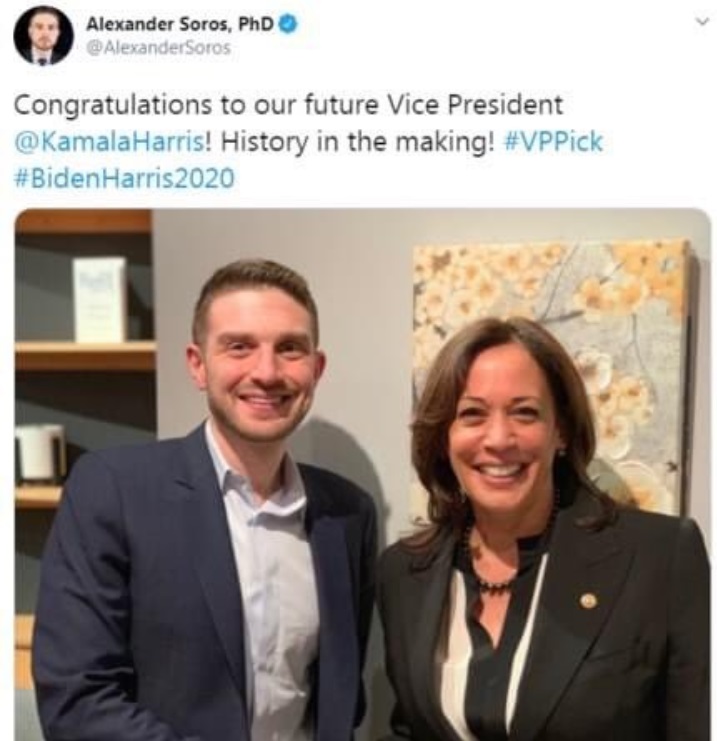 PHOTO Alex Soros Is Supporting Kamala Harrs In The Election