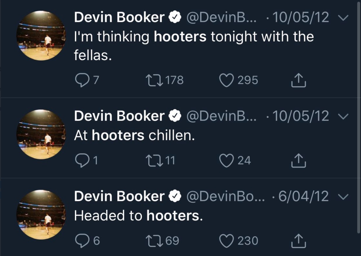 PHOTO All Devin Booker Does Is Go To Hooters