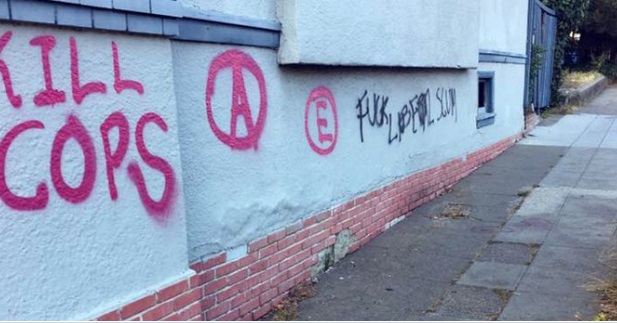 PHOTO Antifa Wrote Kill Cops In Grafitti On Atlanta Building