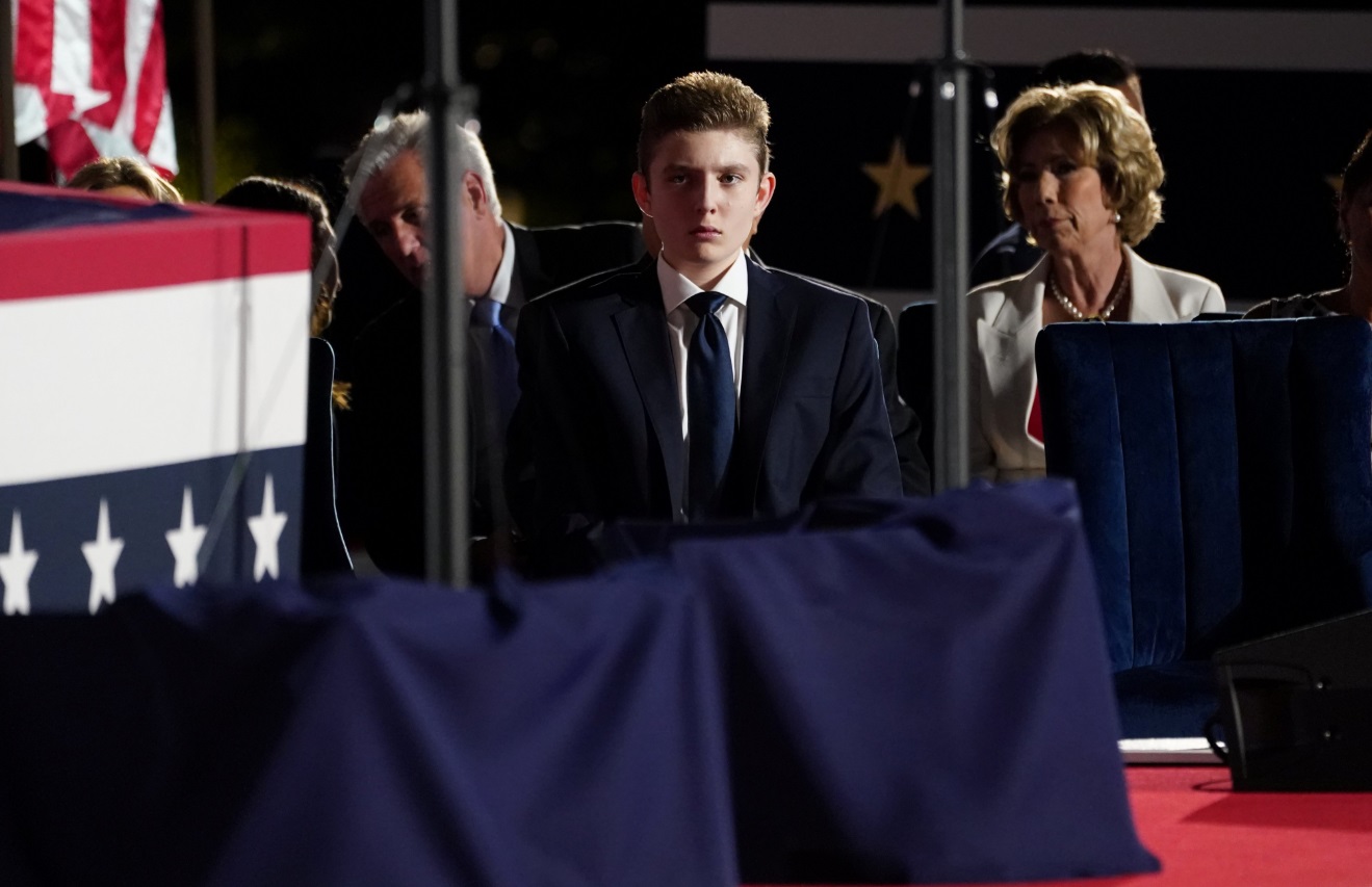 PHOTO Barron Trump Looking Angry Sitting Down At RNC