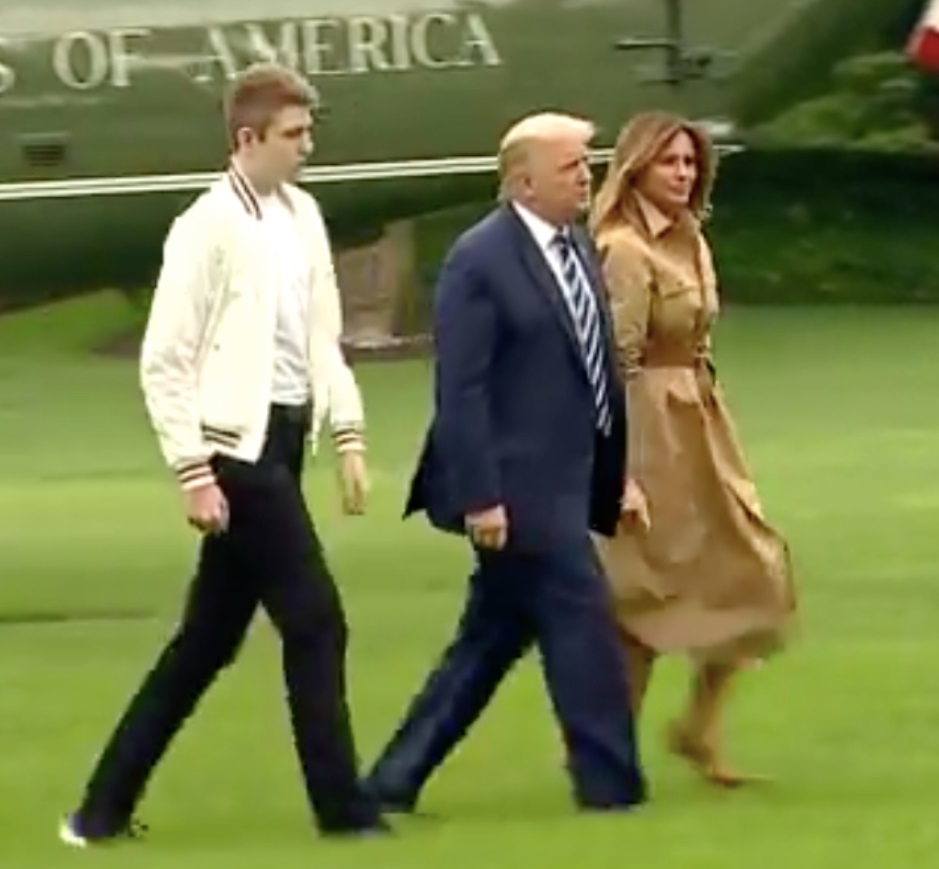 PHOTO Barron Trump Looks 17 Feet Tall