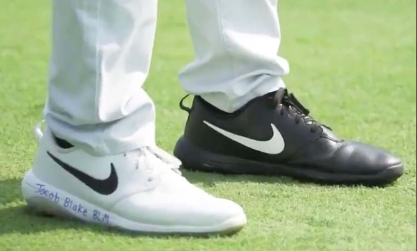 PHOTO Cameron Champ Wrote Jacob Blake On His Golf Shoe