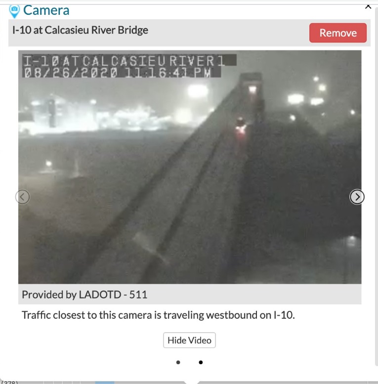 PHOTO Cars Still Traveling On I-10 Bridge At Calcasieu River As Hurricane Approaches