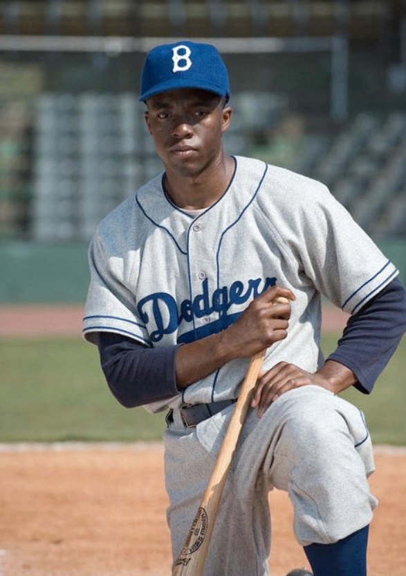 PHOTO Chadwick Boseman In A Dodgers Uniform