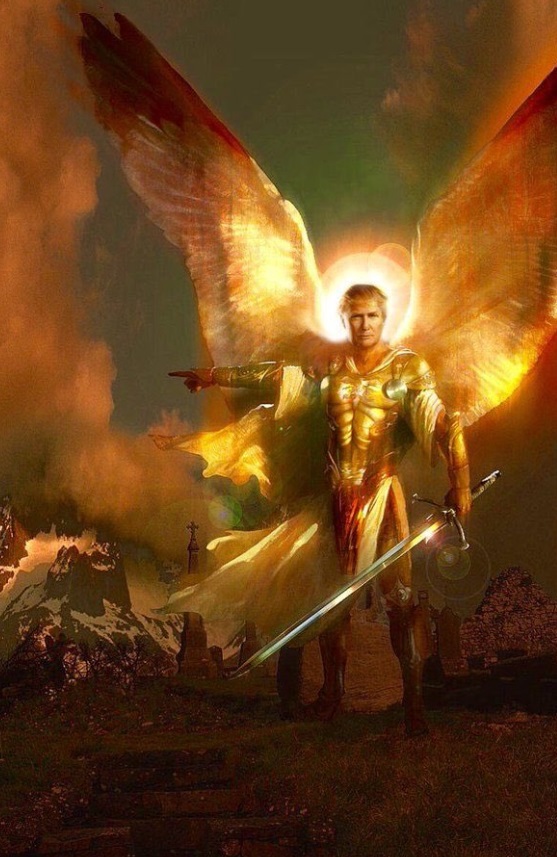 PHOTO Donald Trump Ascending With Golden Angel Wings