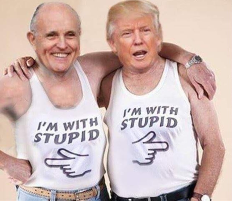 PHOTO Donald Trump Rudy Giuliani Wearing Tank Tops