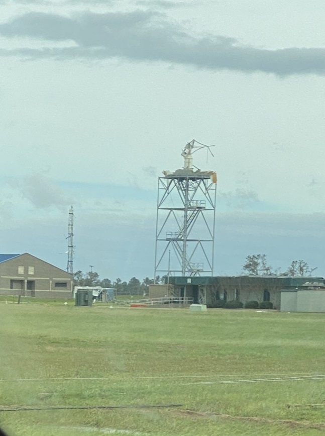 PHOTO Doppler Radar At NWS Lake Charles Looks Nothing Like What It Did Before Hurricane 