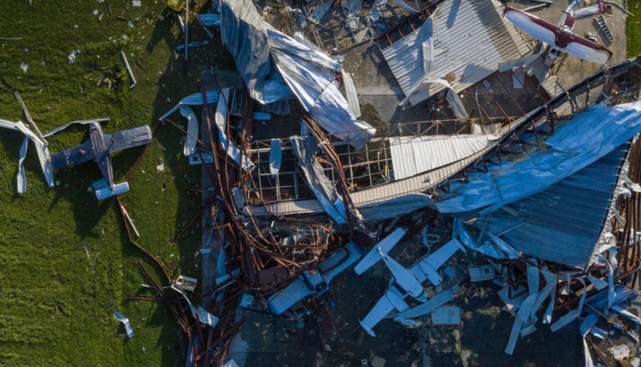 PHOTO Dozens Of Airplanes Damaged At Southland Field Hanger In Sulhur Louisiana