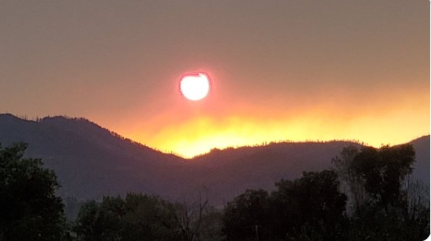 PHOTO Hazy Sunset Over Larimer County Colorado From Chambers Lake Fire