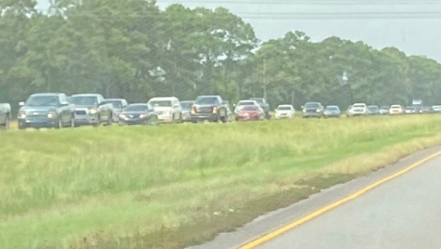 PHOTO I-10 East in Crowley Is A Parking Lot As Residents Flee