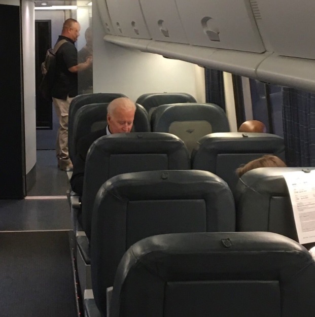 PHOTO Joe Biden Riding Amtrak Back To Delaware