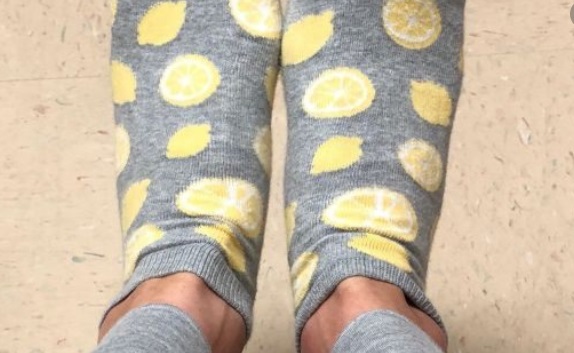 PHOTO Kayleigh McEnany Wearing Socks With Lemon's On Them
