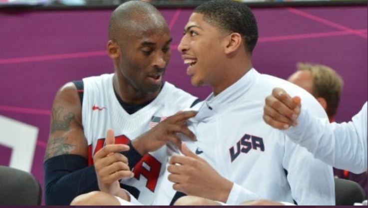 PHOTO Kobe Bryant Patting Anthony Davis On The Chest