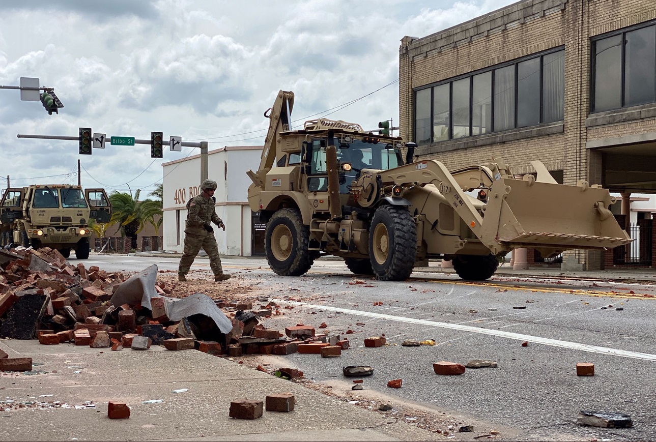 PHOTO Louisiana National Guard In The Streets Cleaning Up From Hurricane Laura