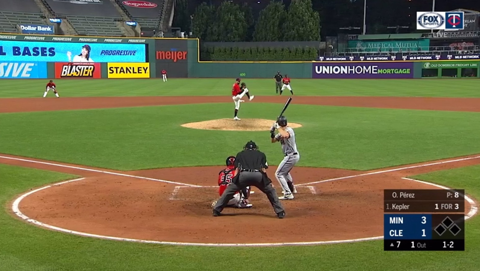 PHOTO MLB Players At Progressive Field Have To Stare At Pine Trees While Batting