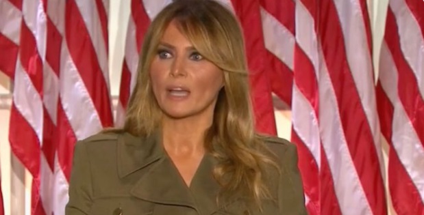 PHOTO Melania Trump Covered In Sweat During RNC Speech