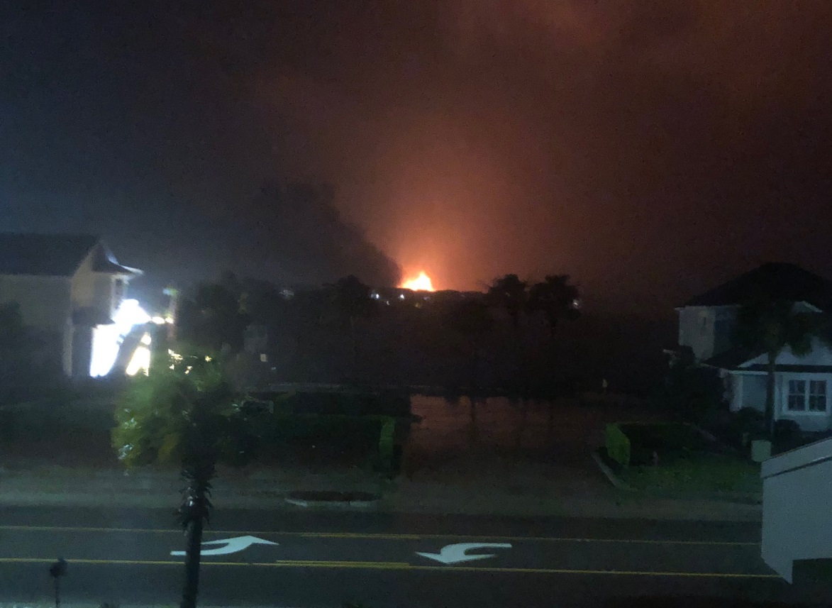 PHOTO Of Fire In Isle Beach Illuminating The Sky