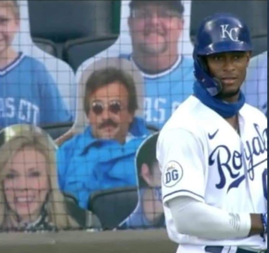 PHOTO Royals Put Celebrity Cutout Behind Home Plate