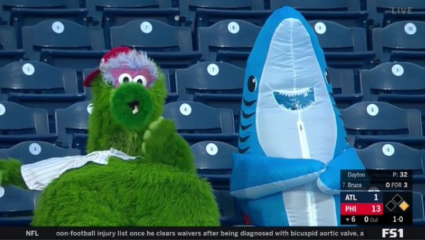 PHOTO Shark In The Stands During Braves Phillies