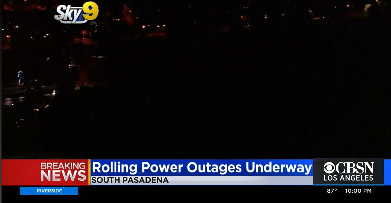 PHOTO South Pasadena Completely Black From Power Outage