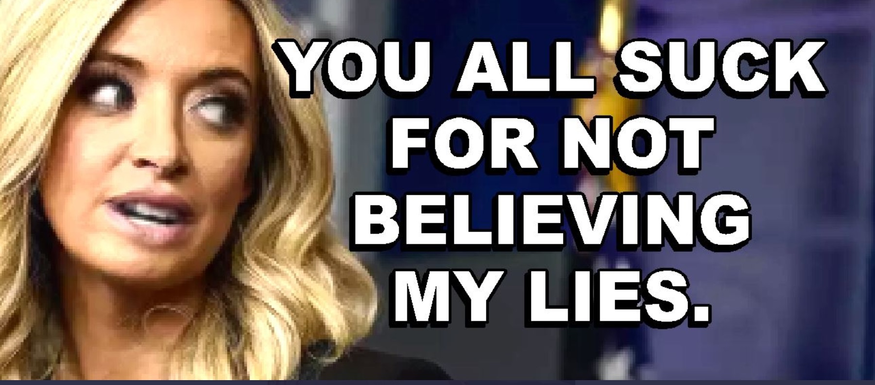 PHOTO You All Suck For Not Believing My Lies Kayleigh McEnany Meme